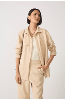 Camisa Malha Suede Com Bordado