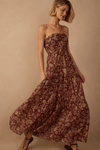 Vestido Longo Estampa Coral