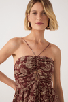 Vestido Longo Estampa Coral