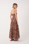 Vestido Longo Estampa Coral