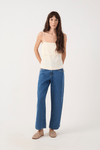 Calça Jeans Recortes Fenda