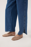 Calça Jeans Recortes Fenda