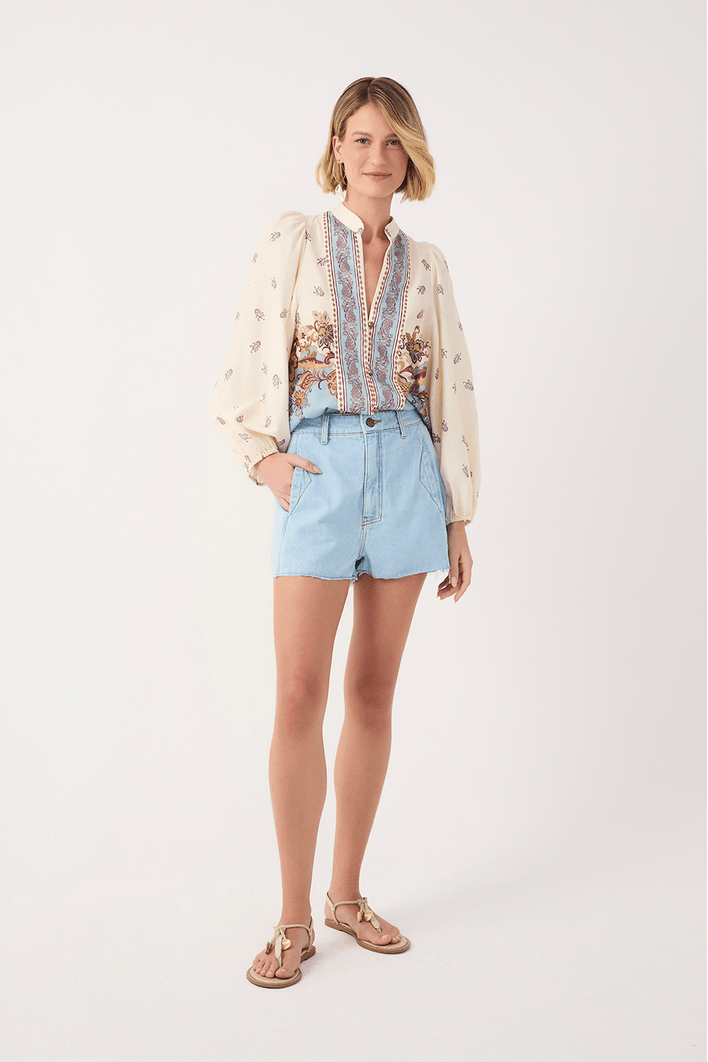 Short Jeans Boyfriend Twill