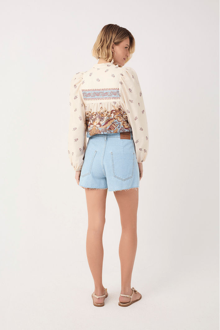 Short Jeans Boyfriend Twill