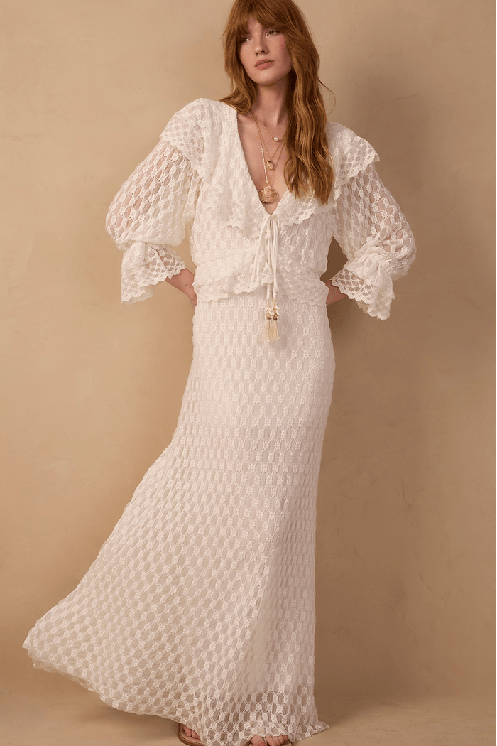 Vestido Renda Babado