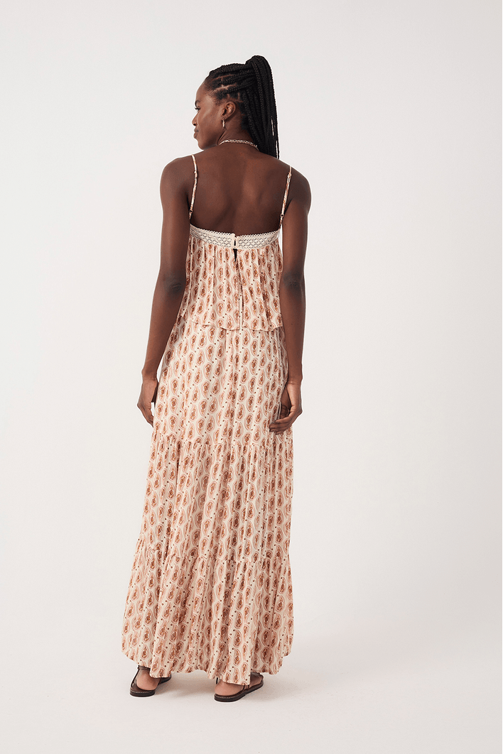 Vestido Cropped Estampa Beira Mar