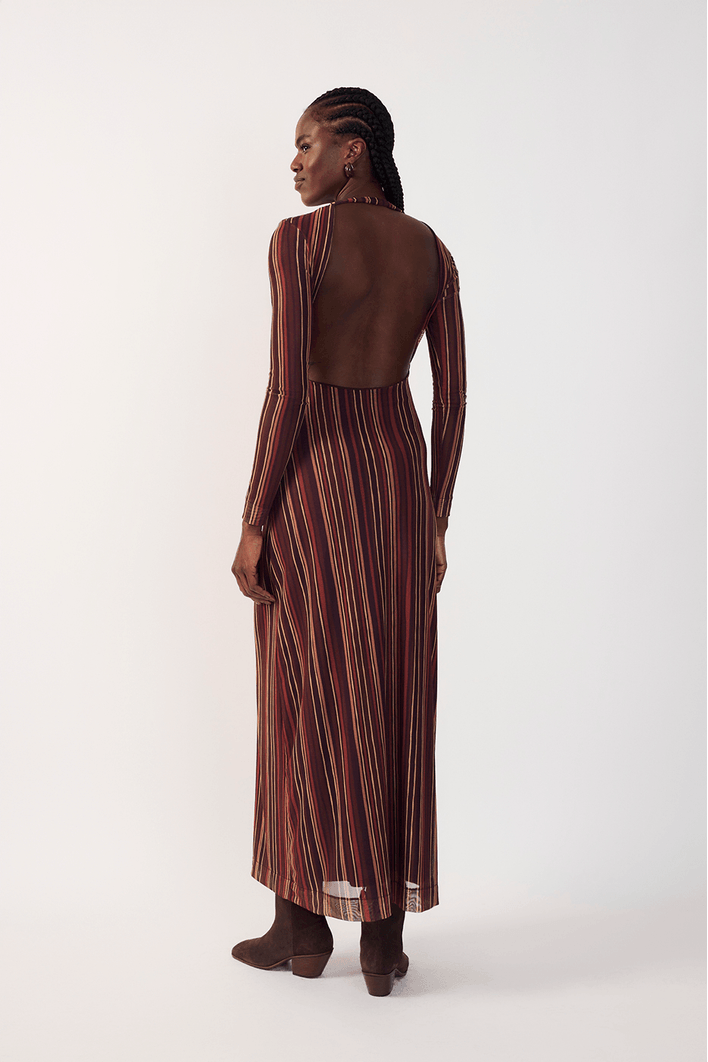 Vestido Tule Estampa Fio de Luz