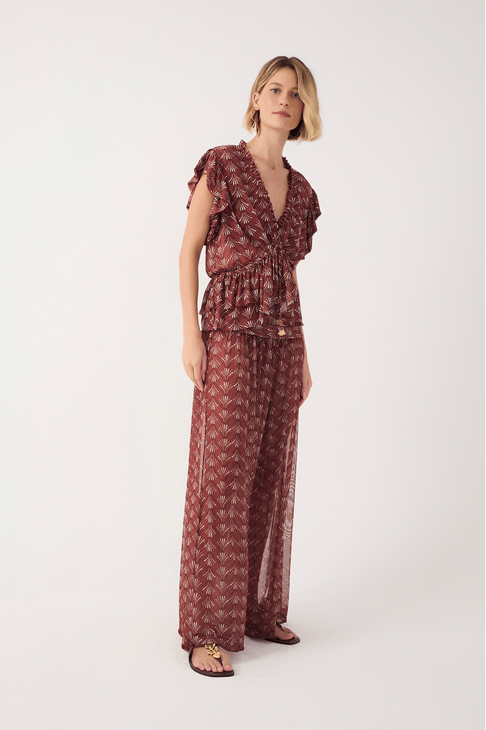 Calça Aladim Pantalona Estampa Conchário