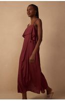 Vestido Cropped Babado Decote