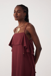 Vestido Cropped Babado Decote