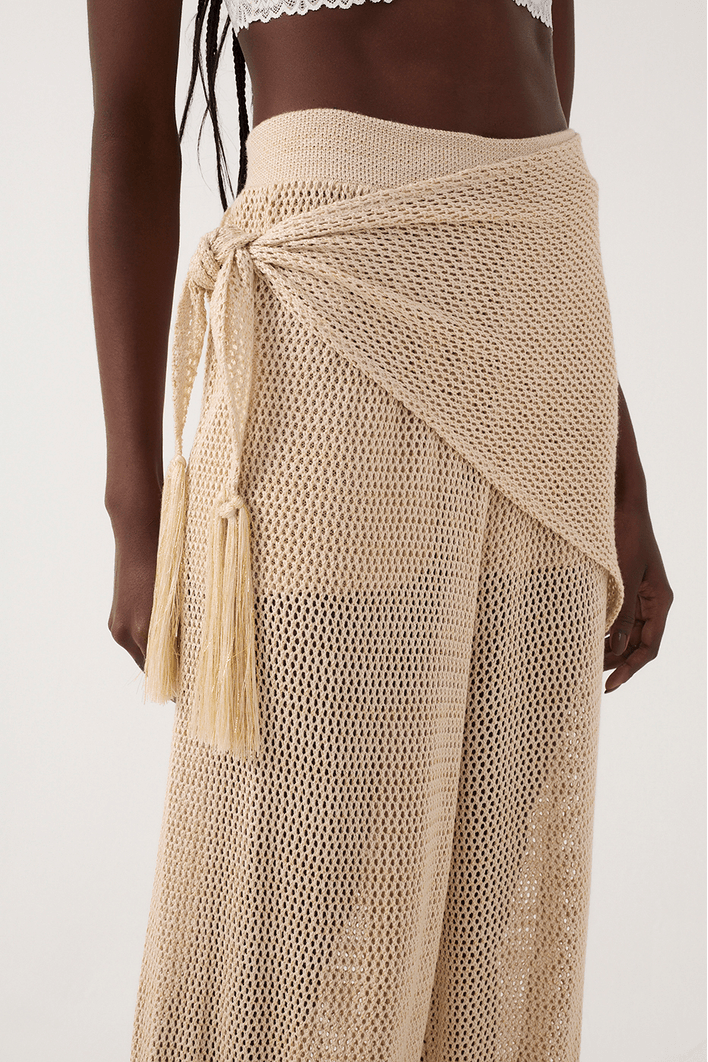 Calça Tricot Lurex Lenço