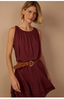Vestido Babado Malha Crepe