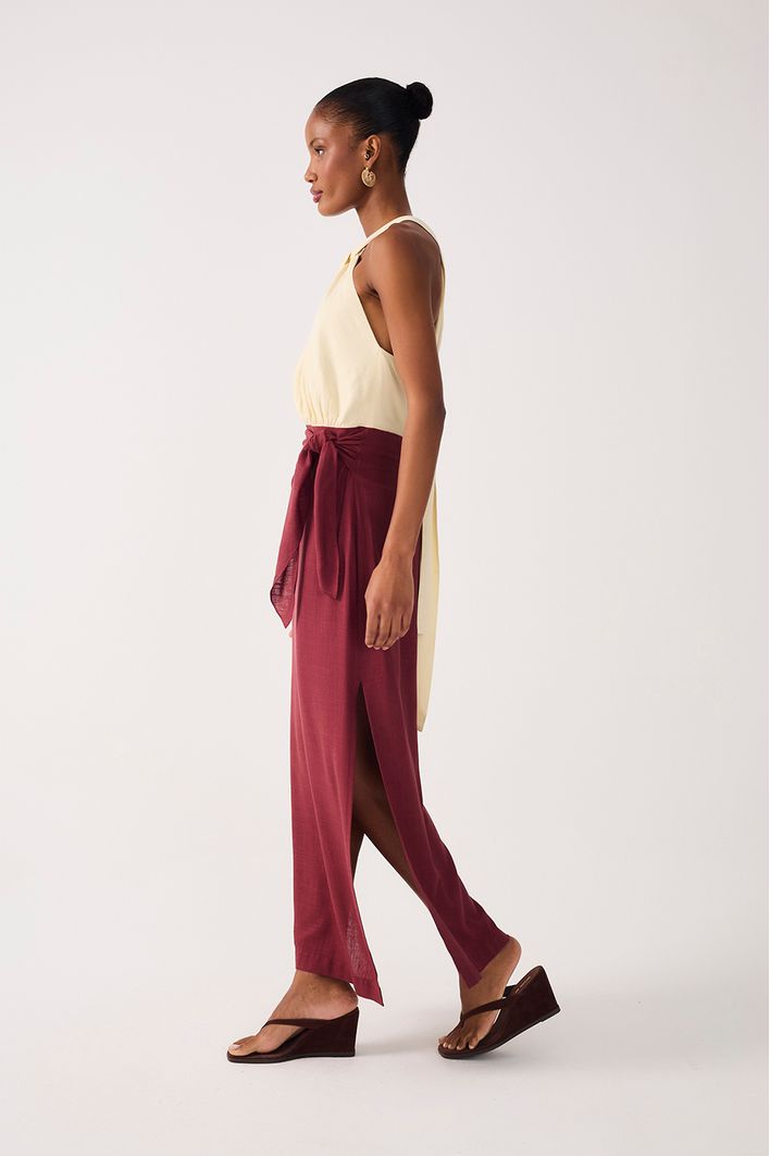 Vestido  Midi  Bicolor
