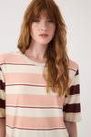 T-shirt Moletinho Estampa Listra
