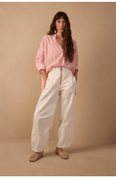 Calça Sarja Barrel Zíper