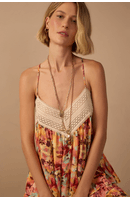 Blusa Renda Estampa Jardim de Cor