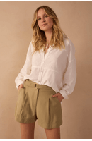 Short Alfiataria Com Cinto Fivela