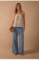 Calça Jeans Recortes Marcada
