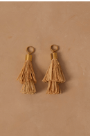 Brinco Argolinha Tassel de Palha
