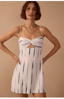 Vestido Curto Estampa Listra Tie Dye
