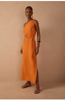 Vestido Midi Ombro Só Cadarço Ajustável