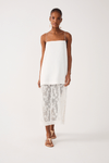Vestido Cropped Linho Com Renda