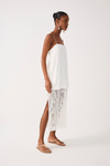 Vestido Cropped Linho Com Renda