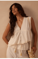 Blusa Algodão Entremeios