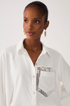 Camisa Linho Com Renda
