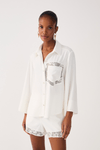 Camisa Linho Com Renda