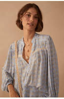 Camisa Bata Estampa Mar Sereno