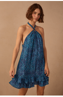Vestido Curto Estampa Oceanica