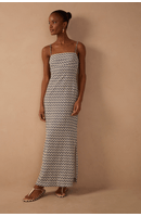 Vestido Cropped Estampa Trama do Mar