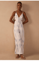 Vestido Longo Estampa Listra Tie Dye