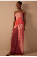 Vestido Tule Estampa Lis