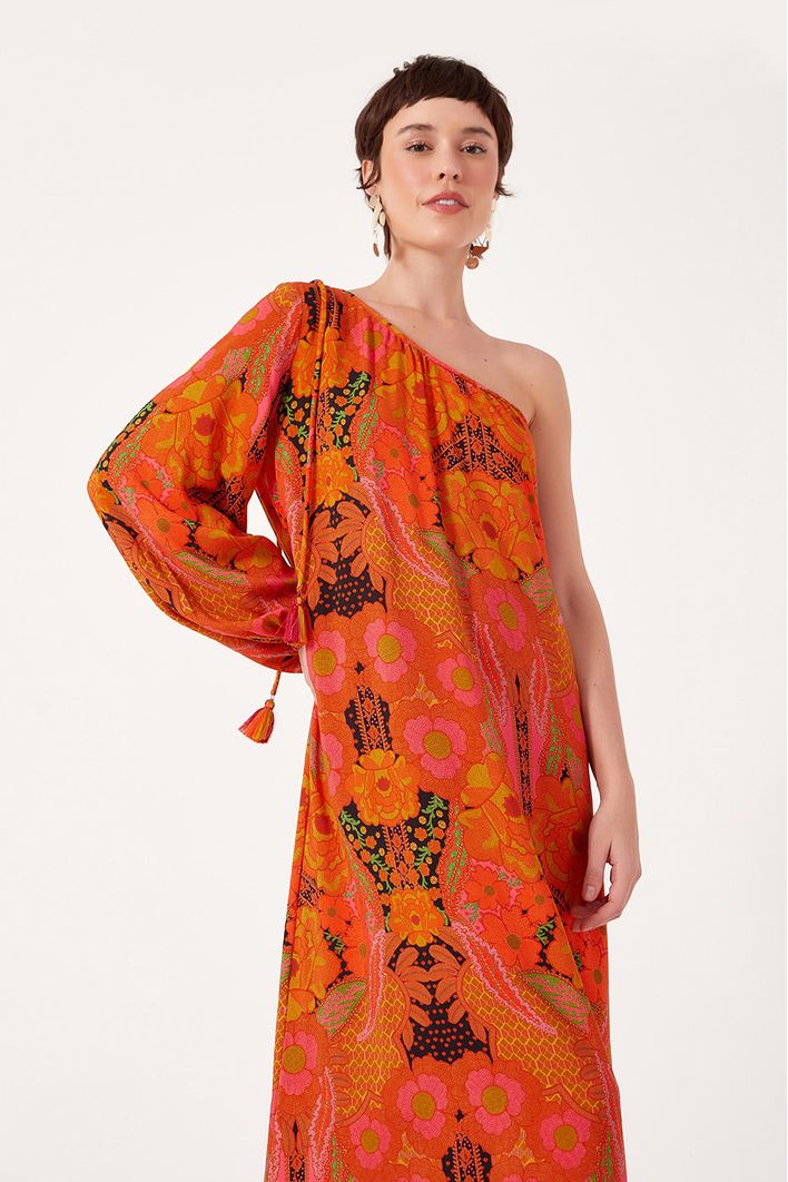 Vestido Longo Detalhe Corda Est Nolita