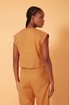 Blusa Linho Quadradinha Botões