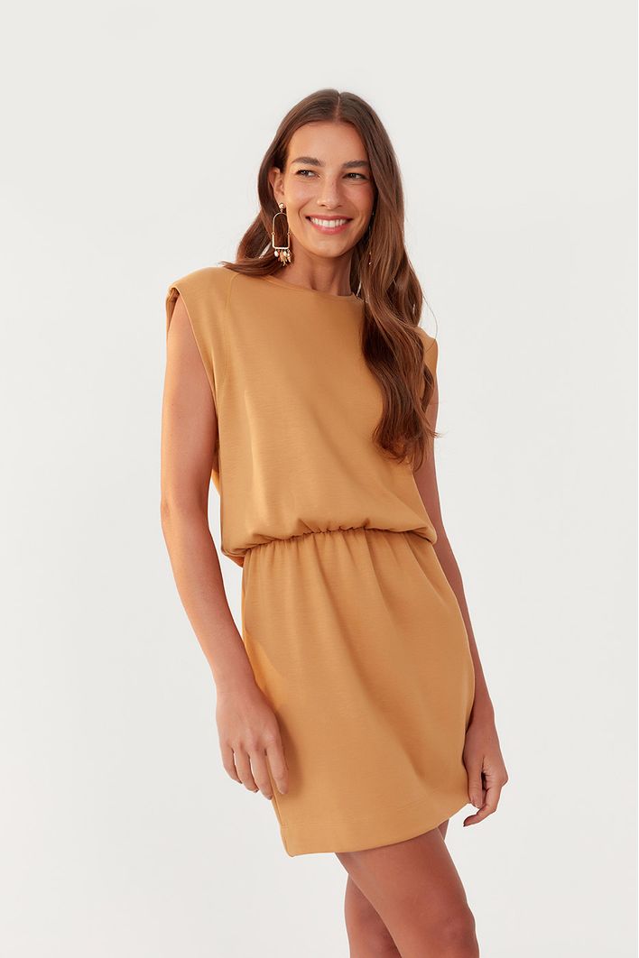 Vestido Malha Curto Ombreira