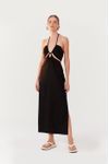 Vestido Longuete Linho Busto Diferenciad