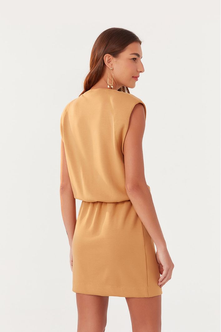 Vestido Malha Curto Ombreira