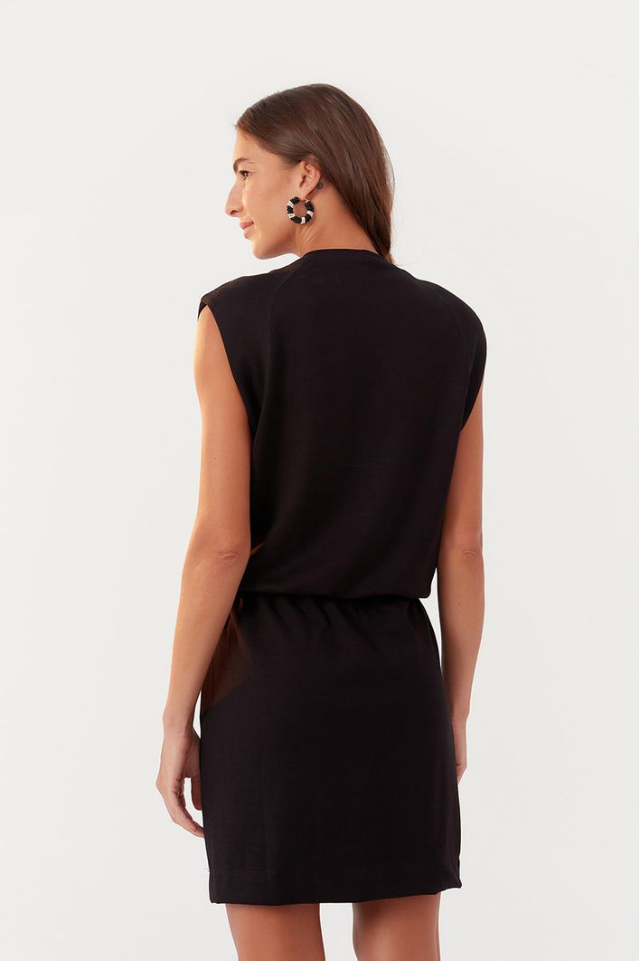 Vestido Malha Curto Ombreira