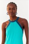 Vestido Longuete Crepe Decote Retilinea