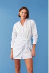 Vestido Curto Saia Sobreposição Listras