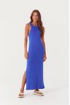 Vestido Malha Canelada Regata