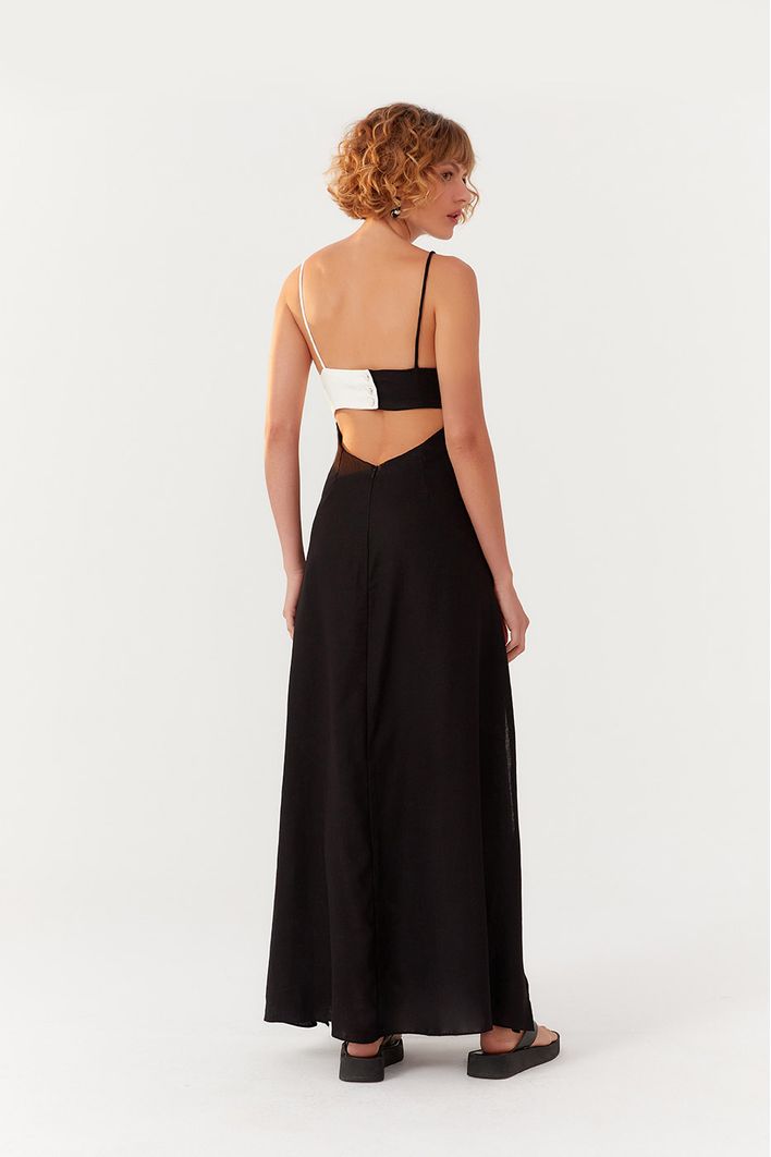 Vestido Cropped Linho P&b
