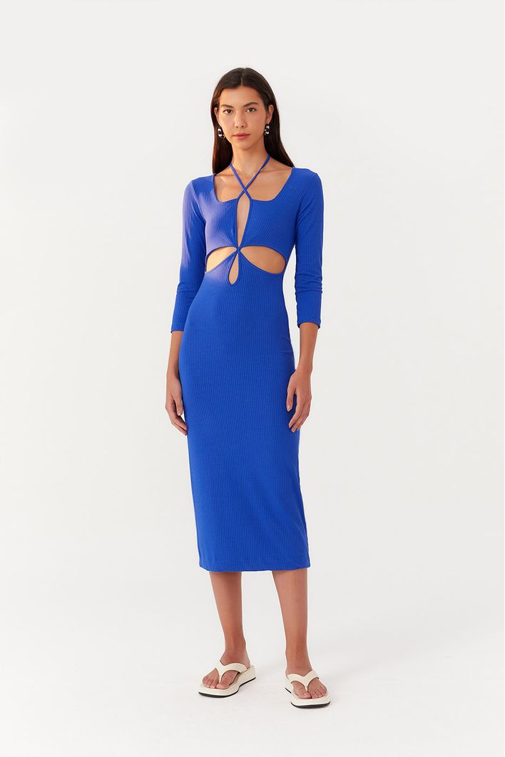 Vestido Midi Vazado