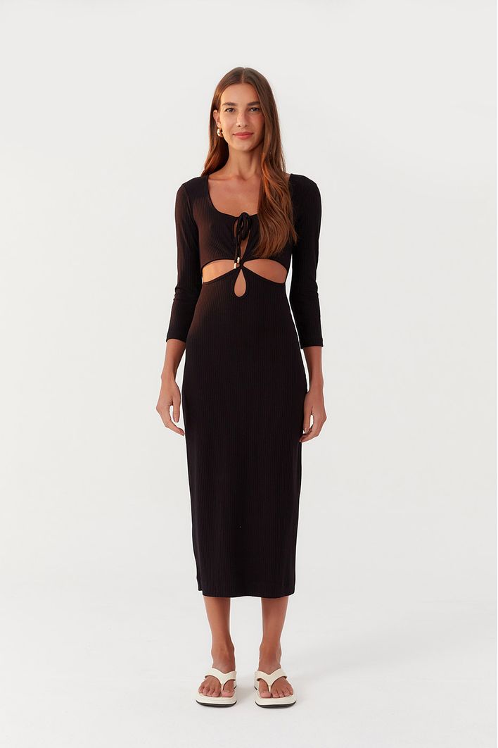 Vestido Midi Vazado