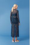 Vestido Reto Tule Estampa Maré Cheia