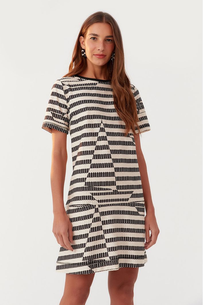Vestido T-shirt Estampa Navegantes