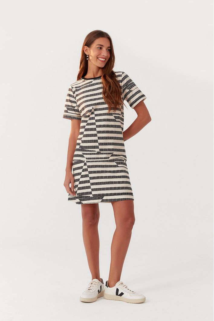 Vestido T-shirt Estampa Navegantes